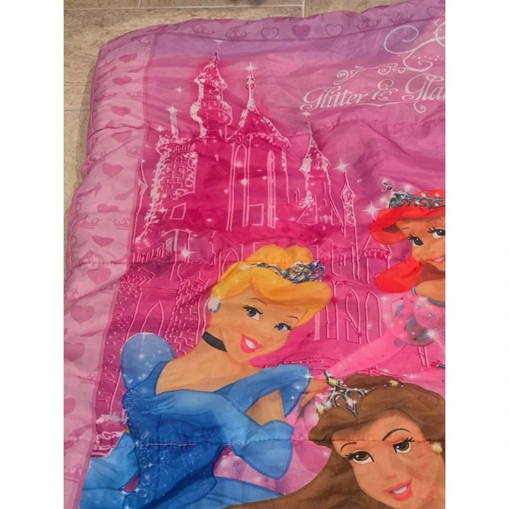 Twin Heavy Disney Princess Glitter and Glamour Sleeping Bag‎ 28x56